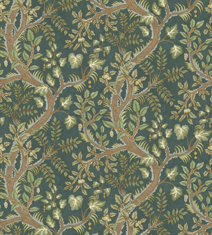 Hedgerow Wallpaper by Josephine Munsey Teal