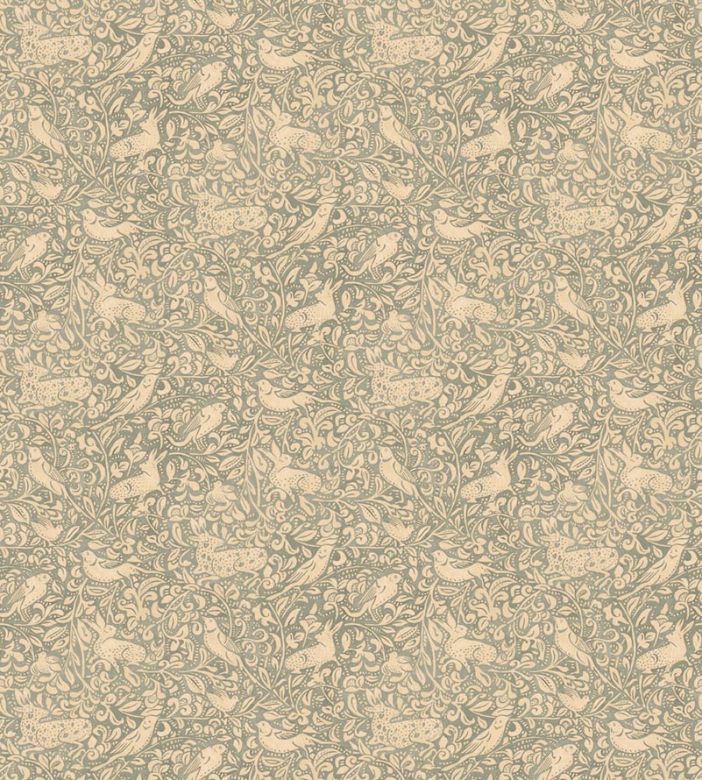 Hedgerow Wallpaper by Mulberry Home Soft Teal