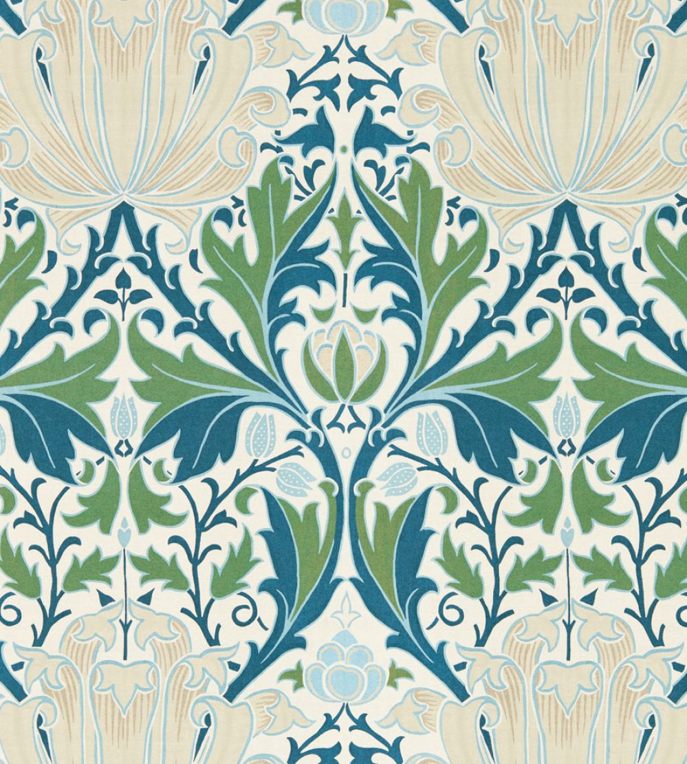 Helena Wallpaper by Morris & Co Indigo/Forest