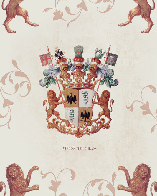 Heraldry Green, Beige wallpaper by MINDTHEGAP