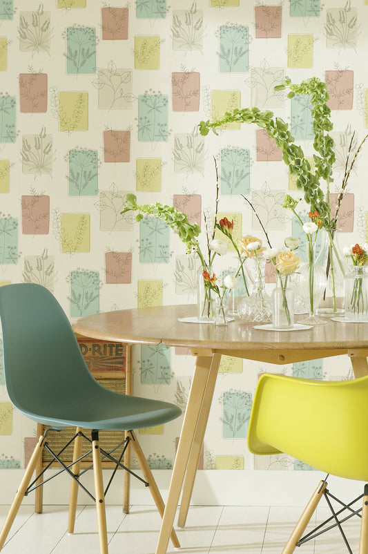 Herbes wallpaper by Little Greene in Cocktail