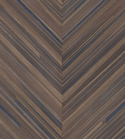 Herringbone Wallpaper by Eijffinger Brown/Blue