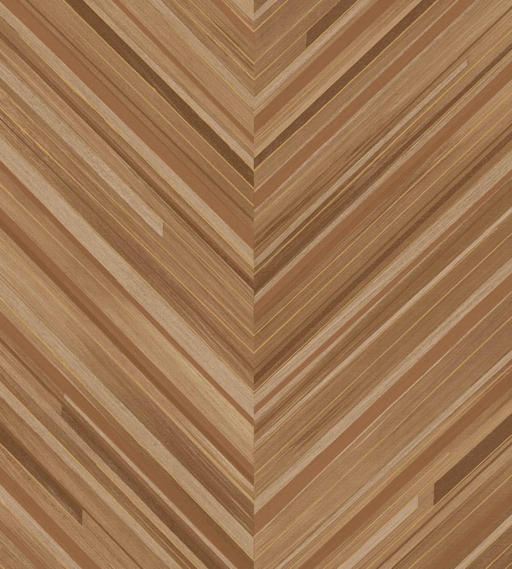 Herringbone Wallpaper by Eijffinger Brown/Copper