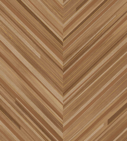 Herringbone Wallpaper by Eijffinger Brown/Copper