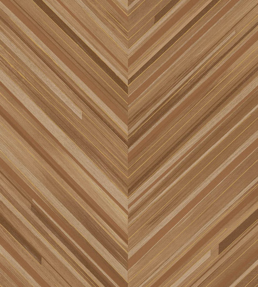 Herringbone Wallpaper by Eijffinger Brown/Copper