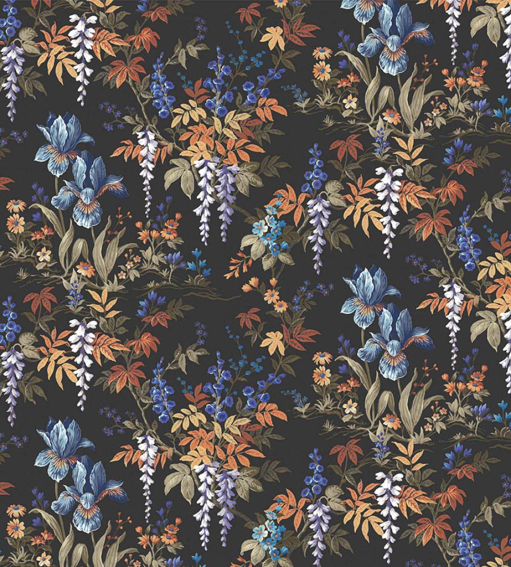 Hestia Wallpaper by Woodchip & Magnolia Coal Black