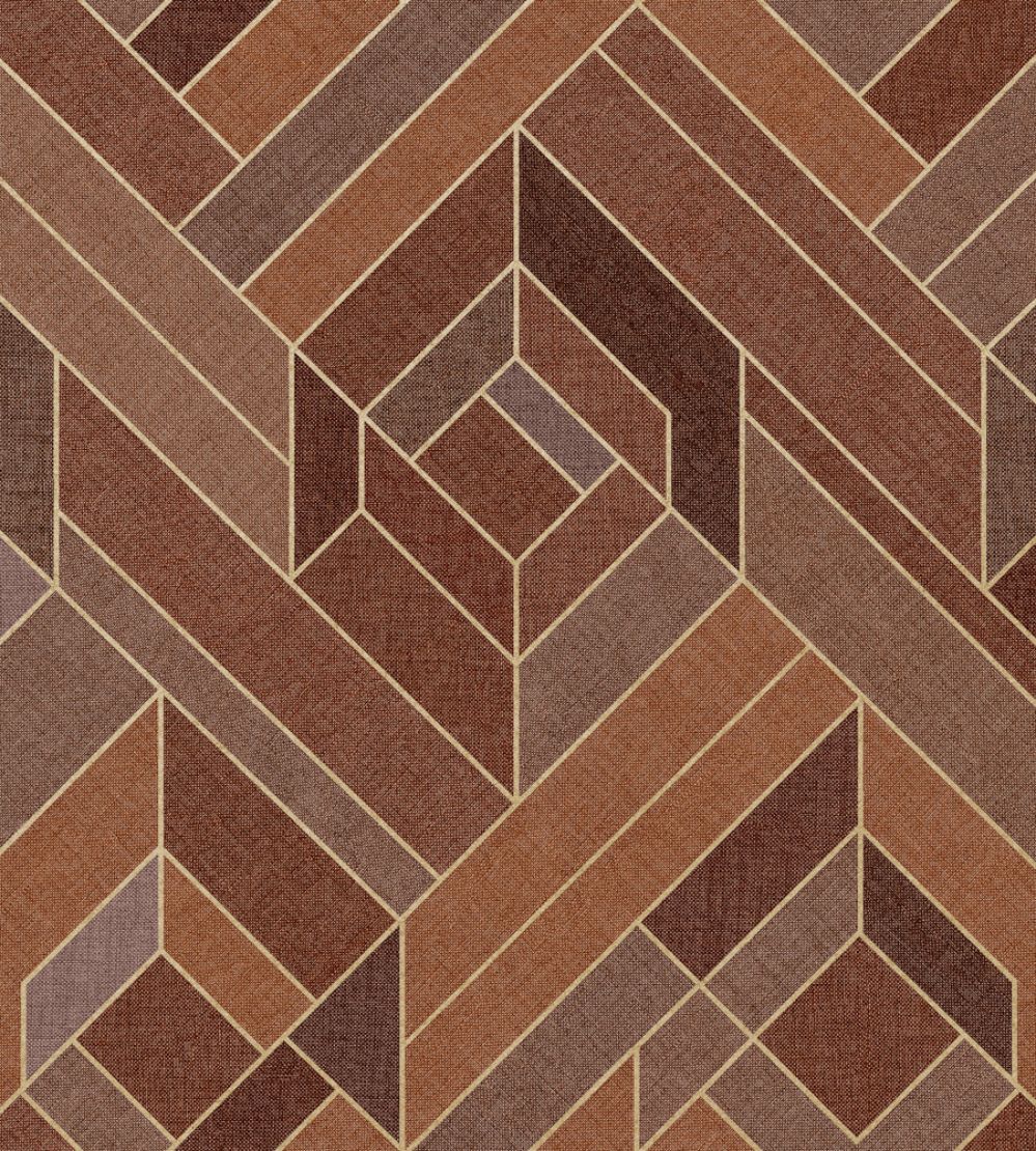 Hexagonal Wallpaper by Coordonne Clay