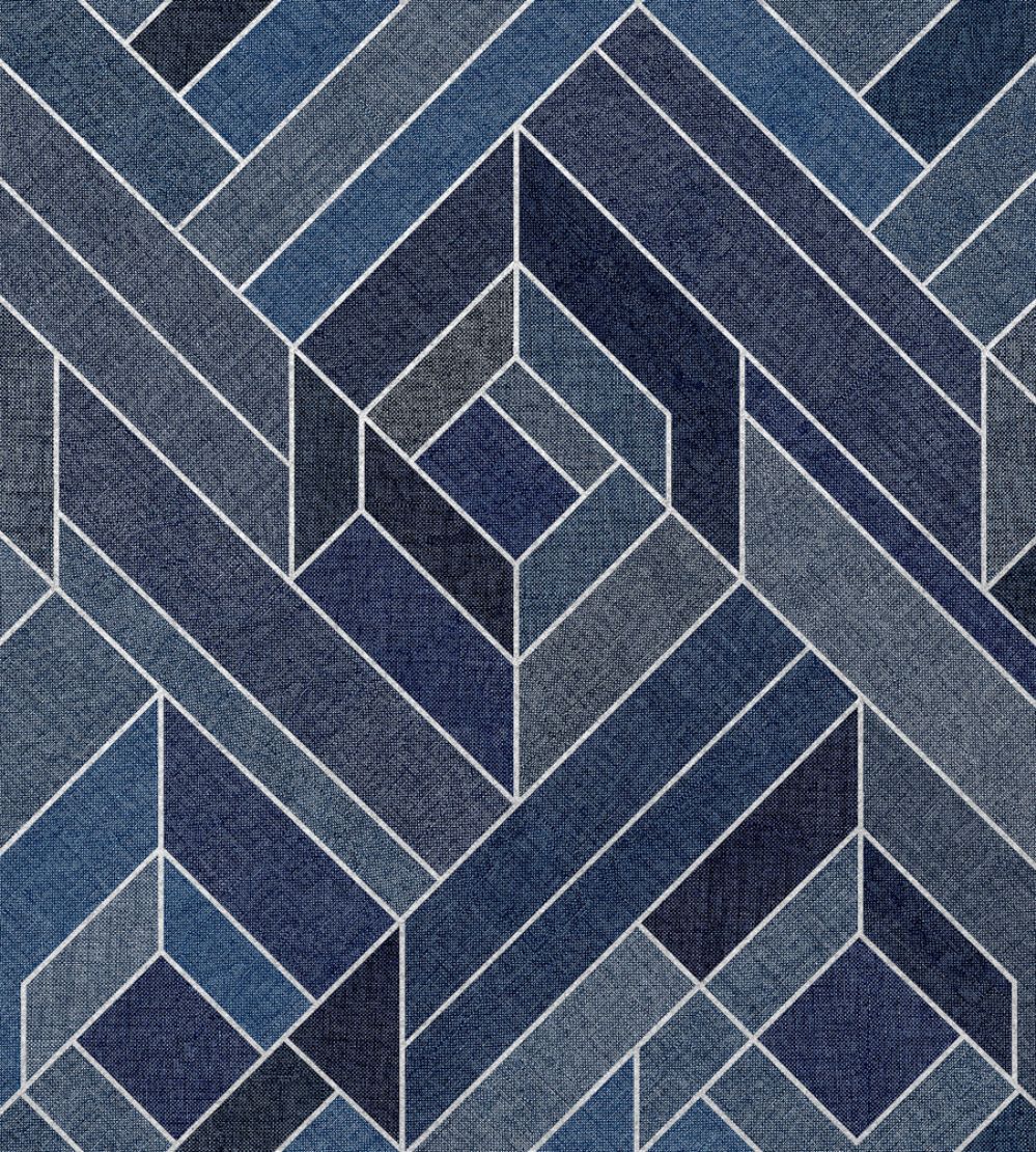Hexagonal Wallpaper by Coordonne Ultramarine
