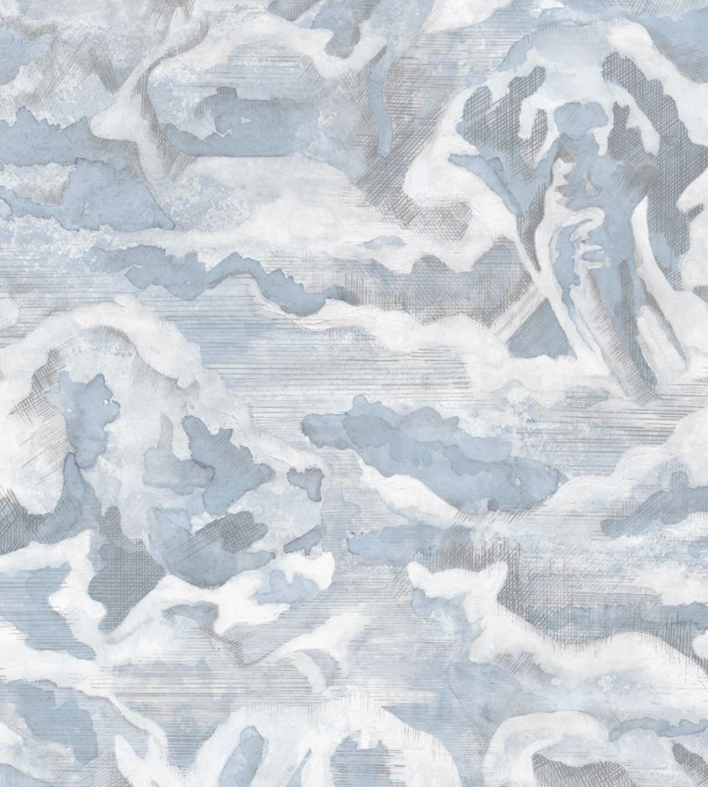 Hidden Clouds Wallpaper by Brand McKenzie Pastel Blue