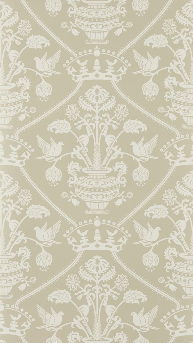 Highgrove Damask Wallpaper by Sanderson Gritstone