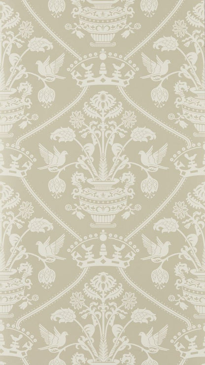 Highgrove Damask Wallpaper by Sanderson Gritstone