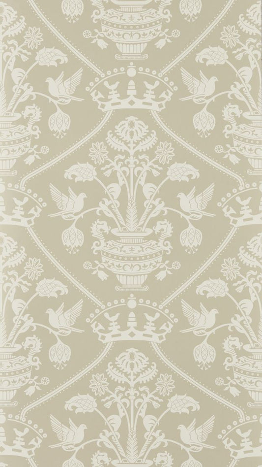 Highgrove Damask Wallpaper by Sanderson Gritstone