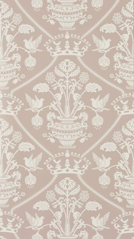 Highgrove Damask Wallpaper by Sanderson Rose