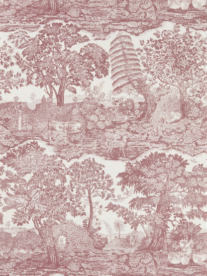 Highgrove Toile Wallpaper by Sanderson Madder Rose