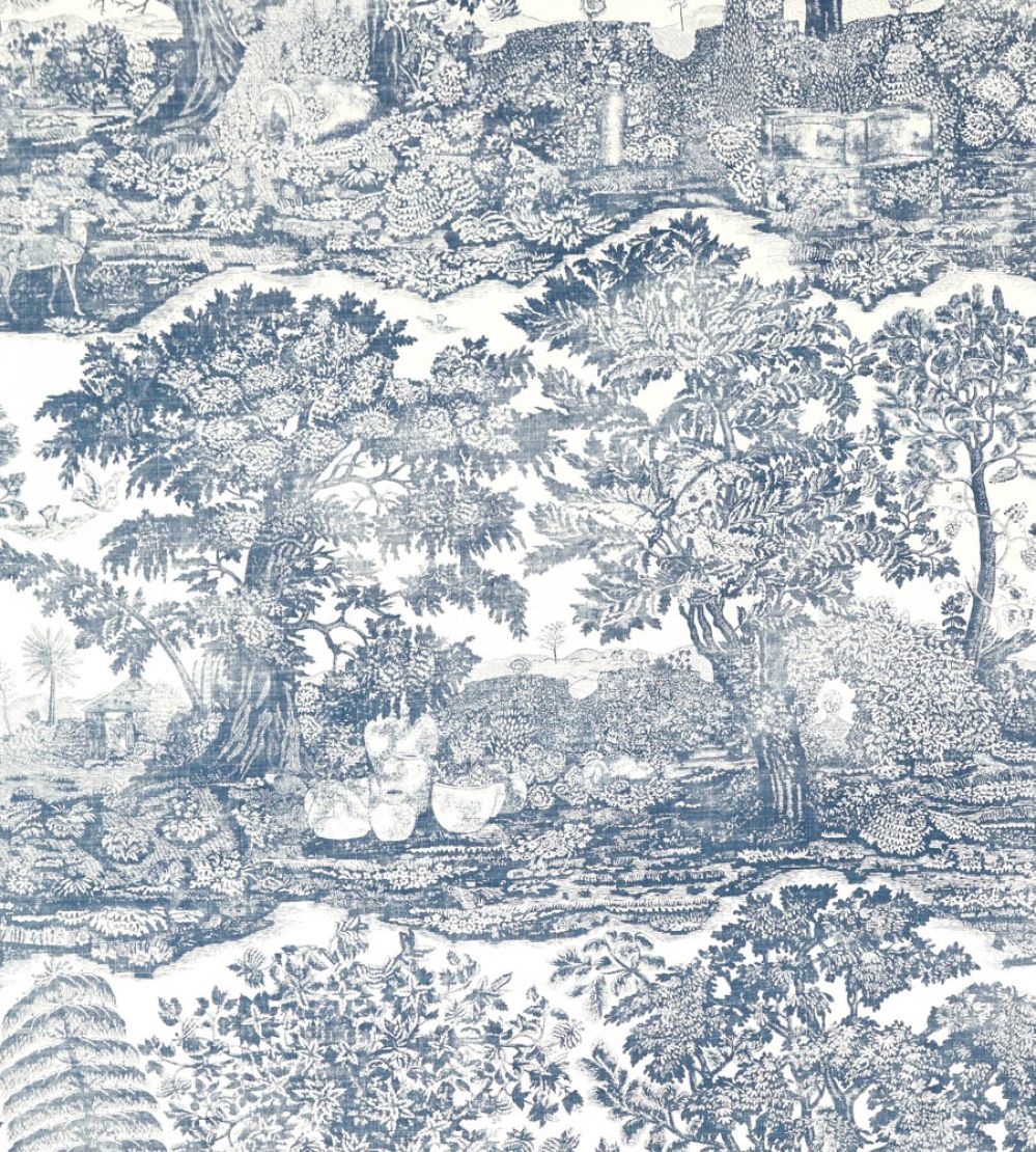 Highgrove Toile Fabric by Sanderson Tetbury Blue