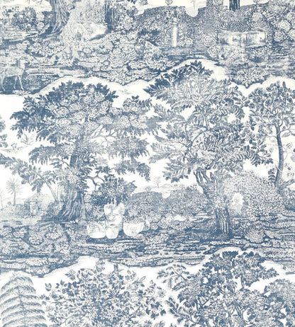 Highgrove Toile Fabric by Sanderson Tetbury Blue