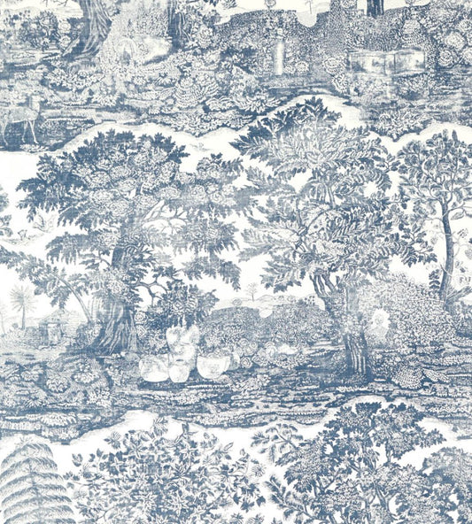 Highgrove Toile Fabric by Sanderson Tetbury Blue