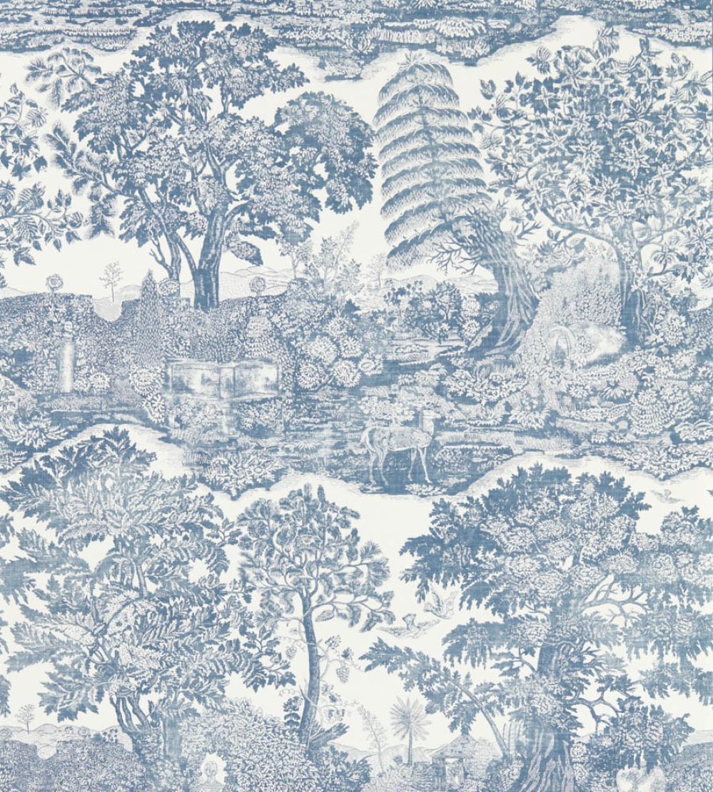 Highgrove Toile Wallpaper by Sanderson Tetbury Blue