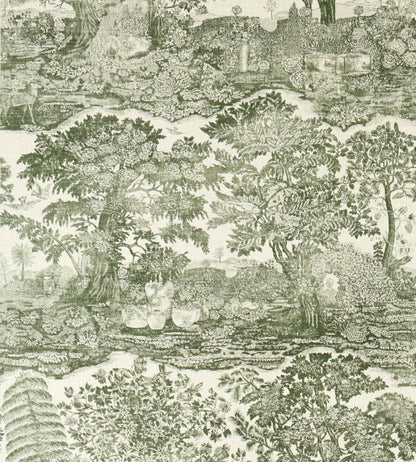 Highgrove Toile Fabric by Sanderson Yew Green