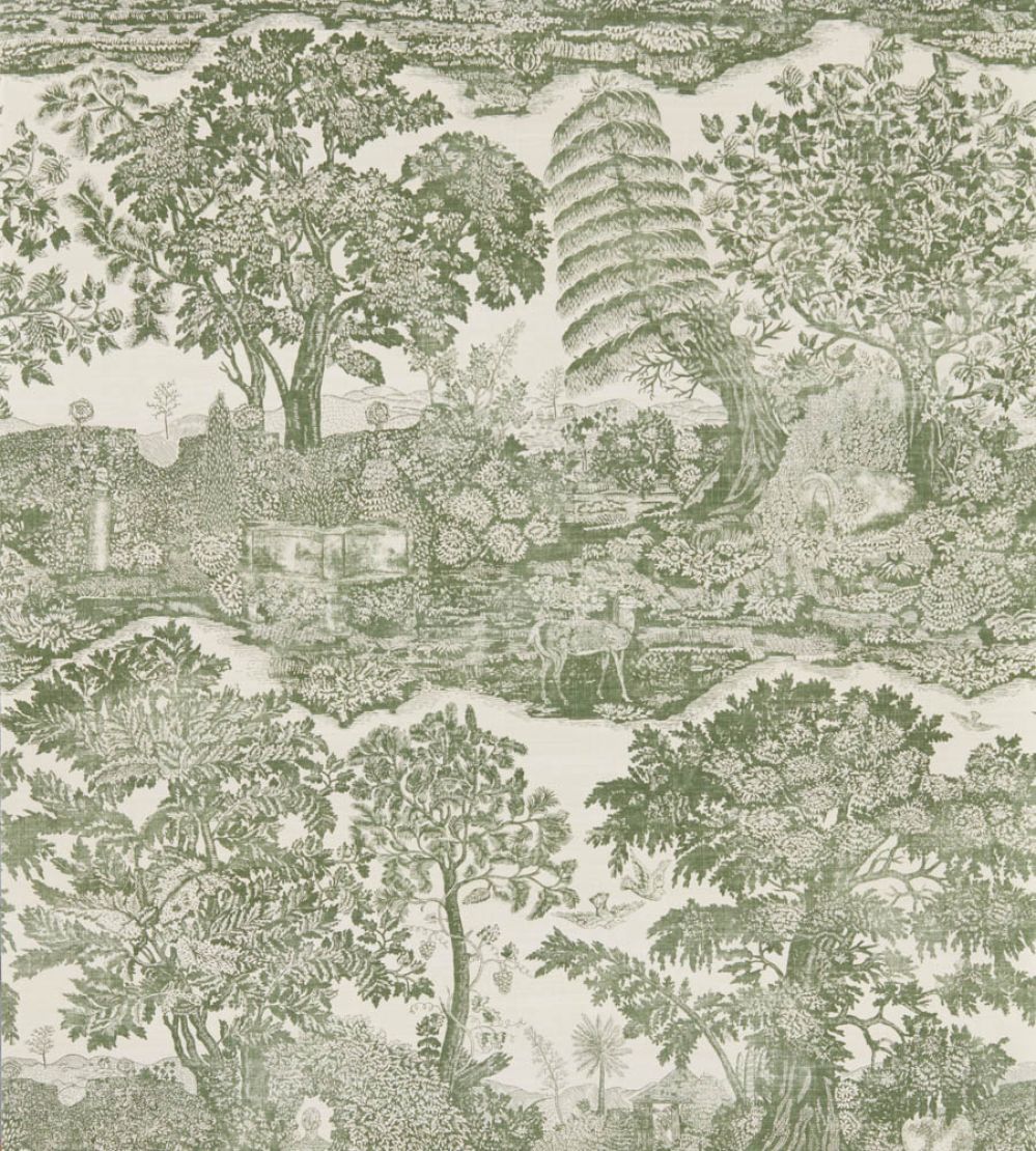 Highgrove Toile Wallpaper by Sanderson Yew Green
