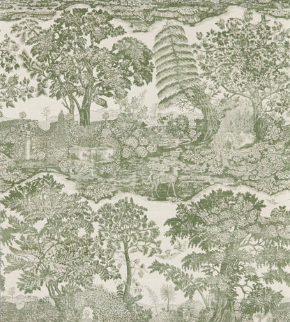Highgrove Toile Wallpaper by Sanderson Yew Green