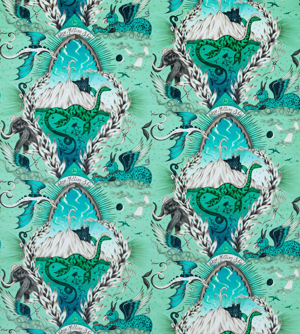 Highlandia Velvet Fabric by Clarke & Clarke Sage