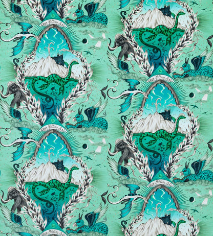 Highlandia Velvet Fabric by Clarke & Clarke Sage