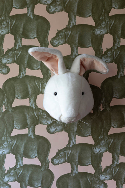 Hippo Wallpaper by Studio Lisa Bengtsson in Pink