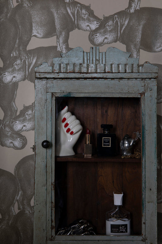 Hippo Wallpaper by Studio Lisa Bengtsson in Beige