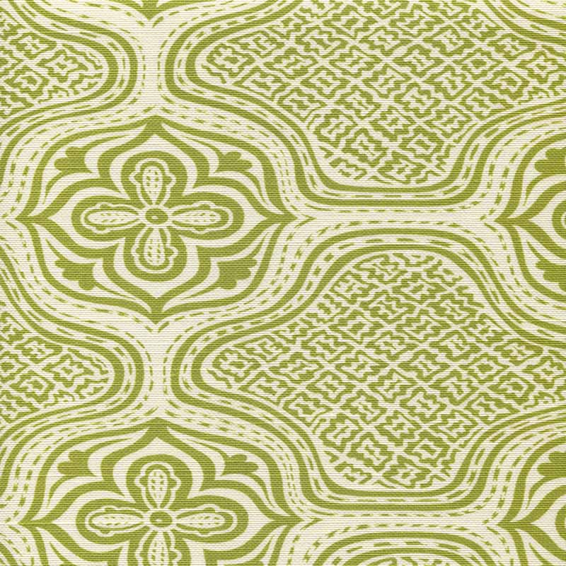 Hmong Batik Jungle Green fabric by China Seas