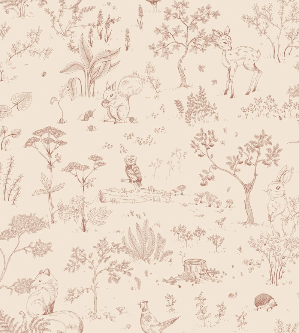 Hollie Wallpaper by Sandberg Terracotta