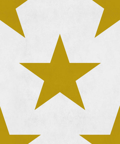 Hollywood wallpaper by Coordonné in Mustard, flat pattern view