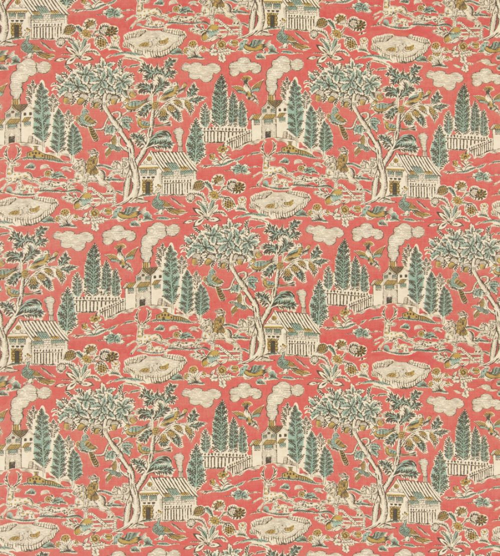 Home Park Fabric by GP & J Baker Old Red
