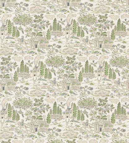 Home Park Fabric by GP & J Baker Soft Green/Blue