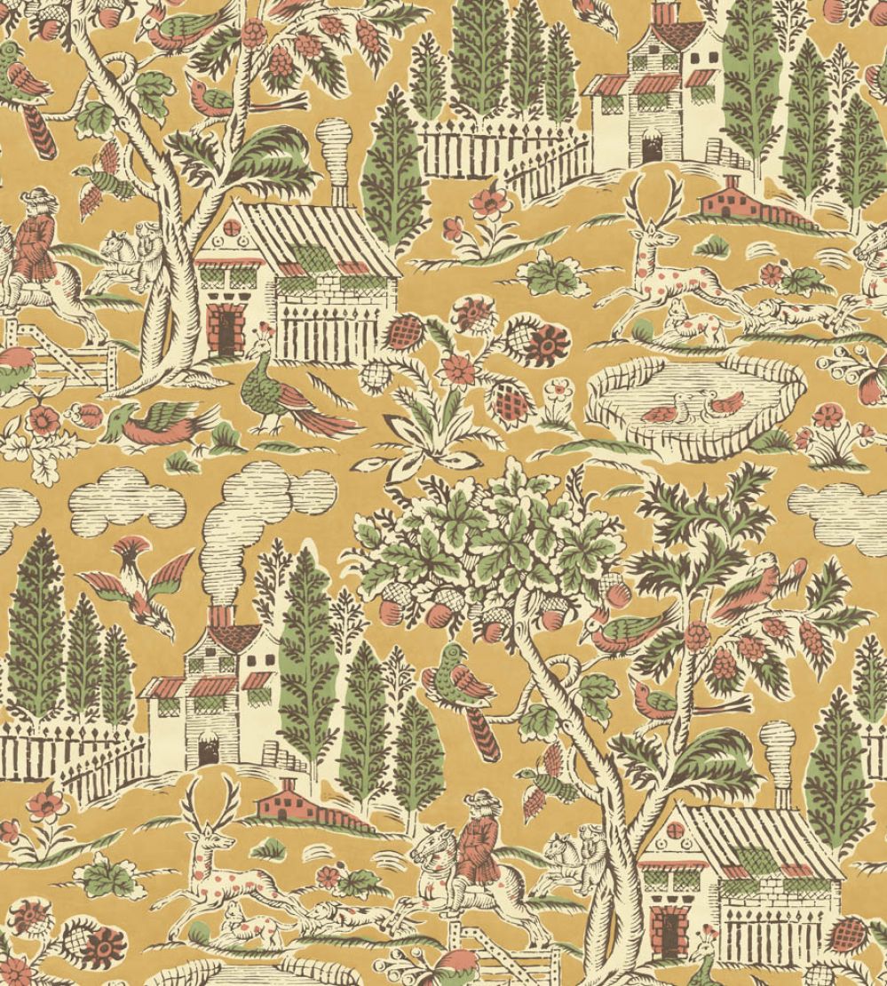 Home Park Wallpaper by GP & J Baker Ochre