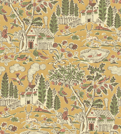 Home Park Wallpaper by GP & J Baker Ochre