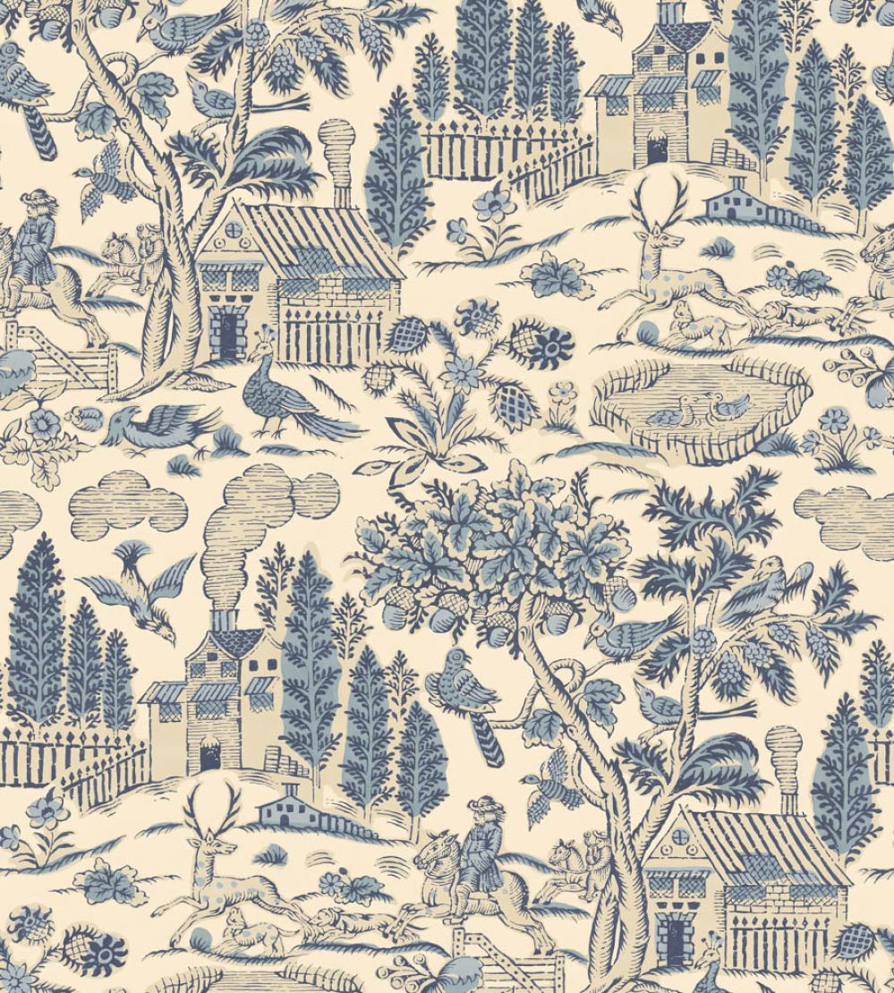 Home Park Wallpaper by GP & J Baker Royal Blue