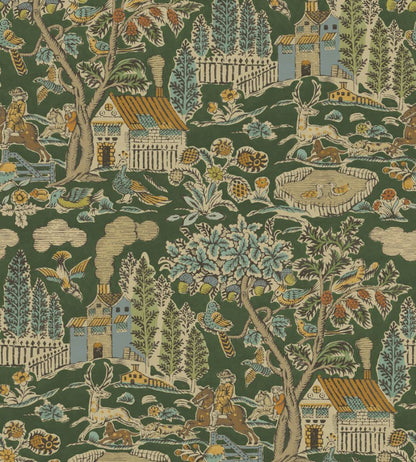 Home Park Wallpaper by GP & J Baker Royal Green