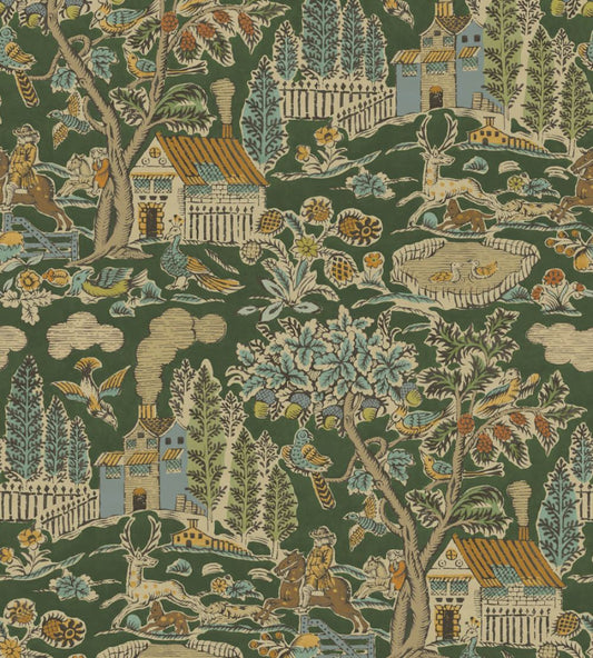 Home Park Wallpaper by GP & J Baker Royal Green