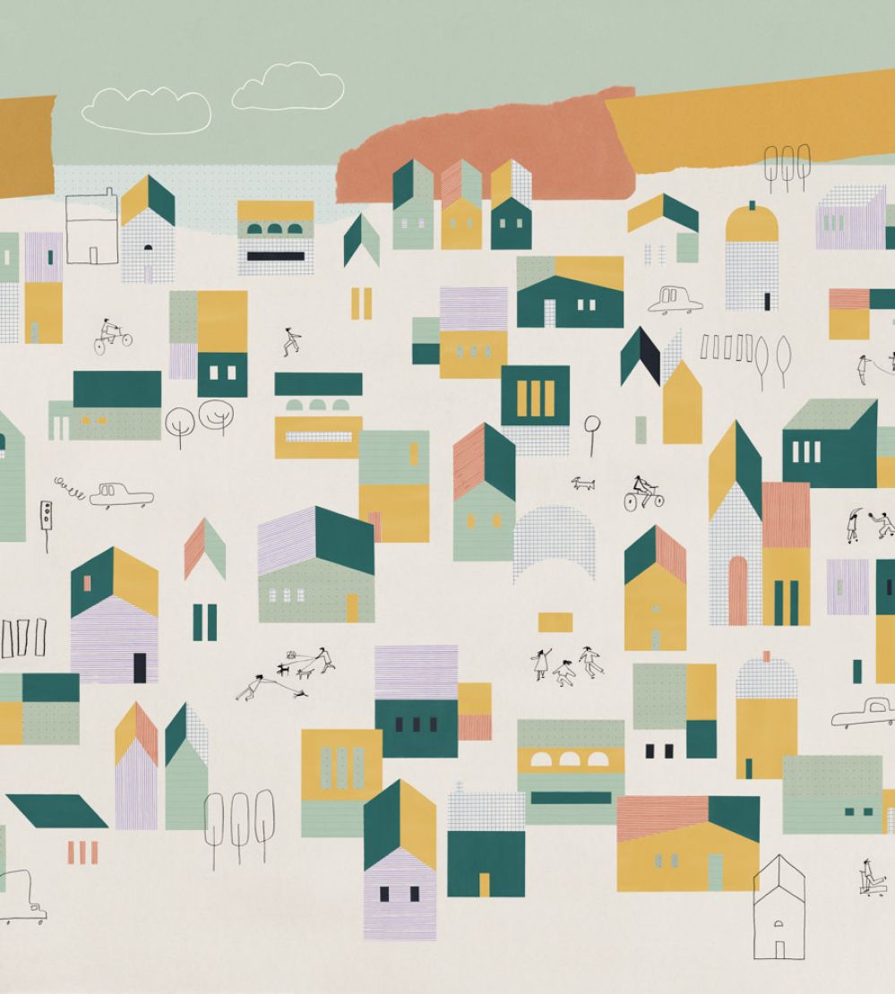 Hometown Mural by Coordonne Lilac