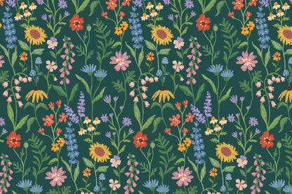 Honey Bee Dark Green mural by Hovia