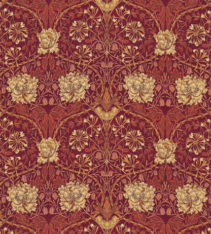 Honeysuckle & Tulip Fabric by Morris & Co Brick/Russet