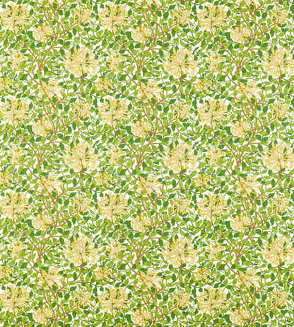 Honeysuckle Fabric by Morris & Co Cream/Chocolate