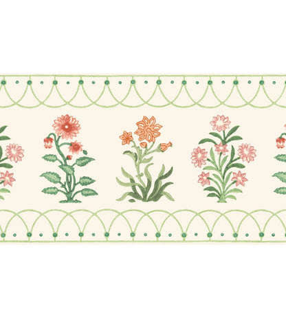 Hoopla Border Wallpaper by DADO Green and Pink