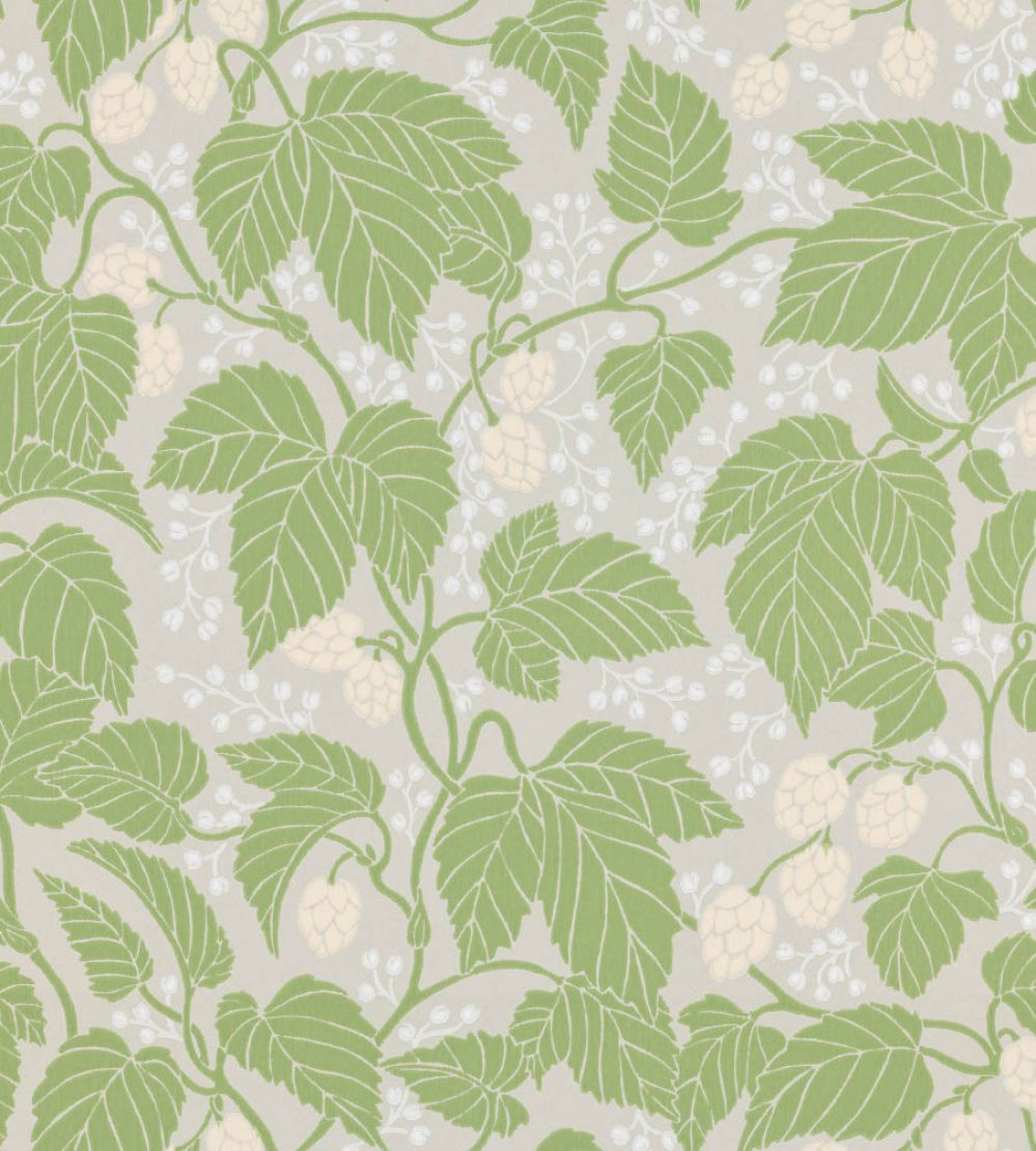 Hops And Glory Wallpaper by Langelid Von Bromssen Leaf Green