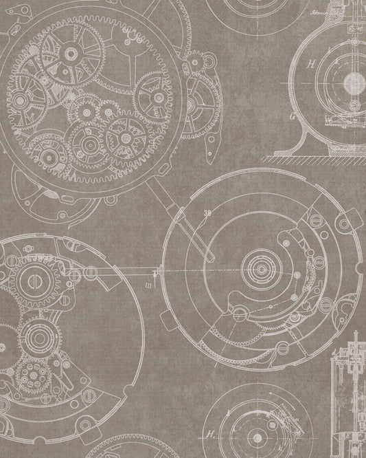 Horlogerie Taupe wallpaper by MINDTHEGAP