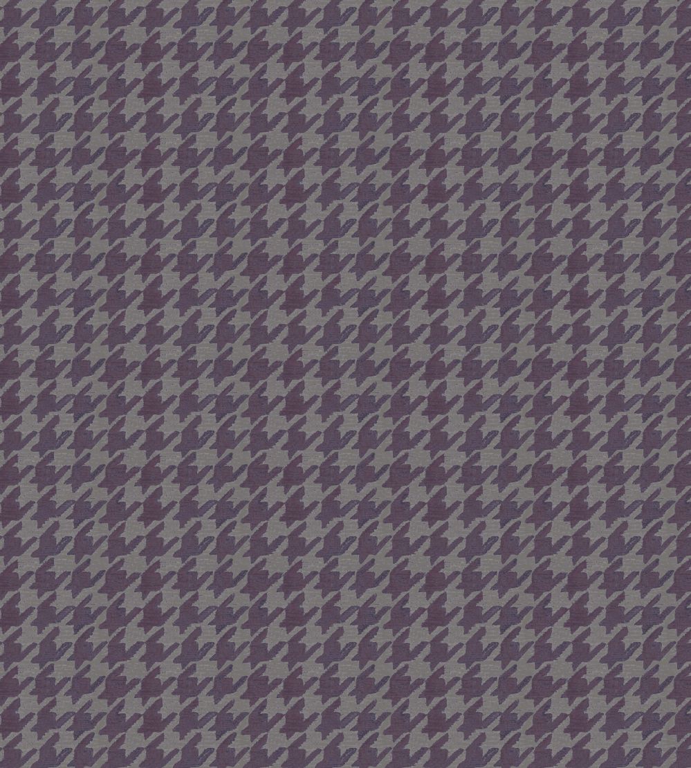 Hounds Tooth Fabric by Arley House Aubergine