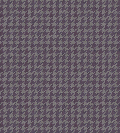 Hounds Tooth Fabric by Arley House Aubergine