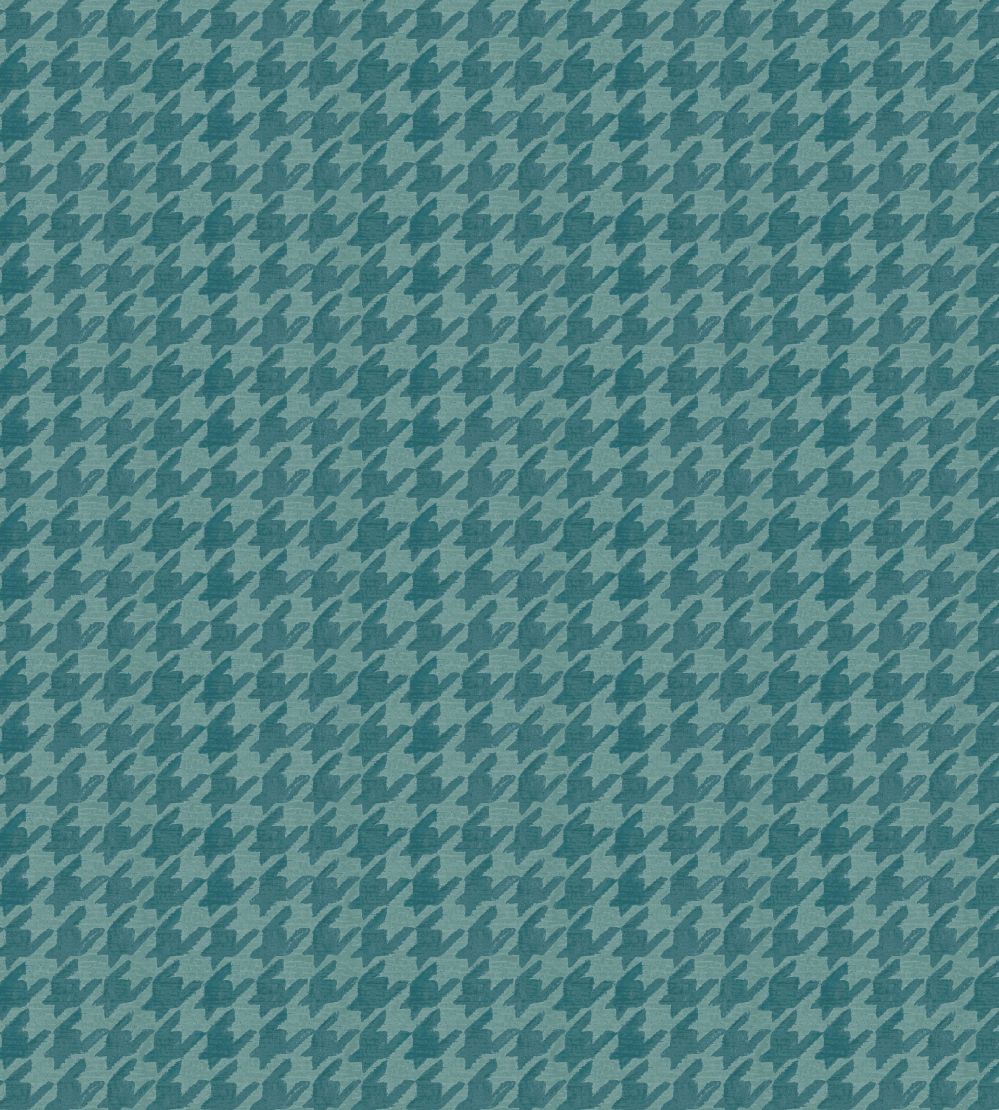 Hounds Tooth Fabric by Arley House Teal