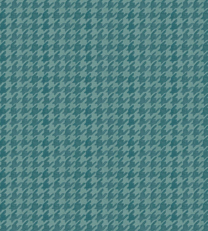 Hounds Tooth Fabric by Arley House Teal